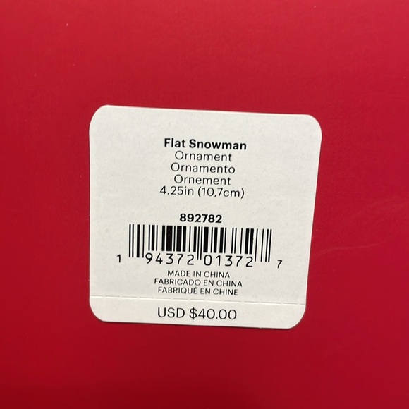 Lenox Porcelain Snowman Ornament With 24k Gold Accents New In Box - Picture 8 of 9